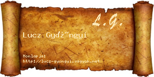Lucz Gyöngyi névjegykártya