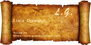 Lucz Gyöngyi névjegykártya